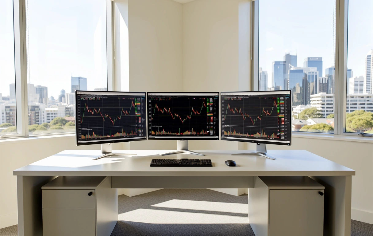 Professional analysis environment featuring TradingView interfaces